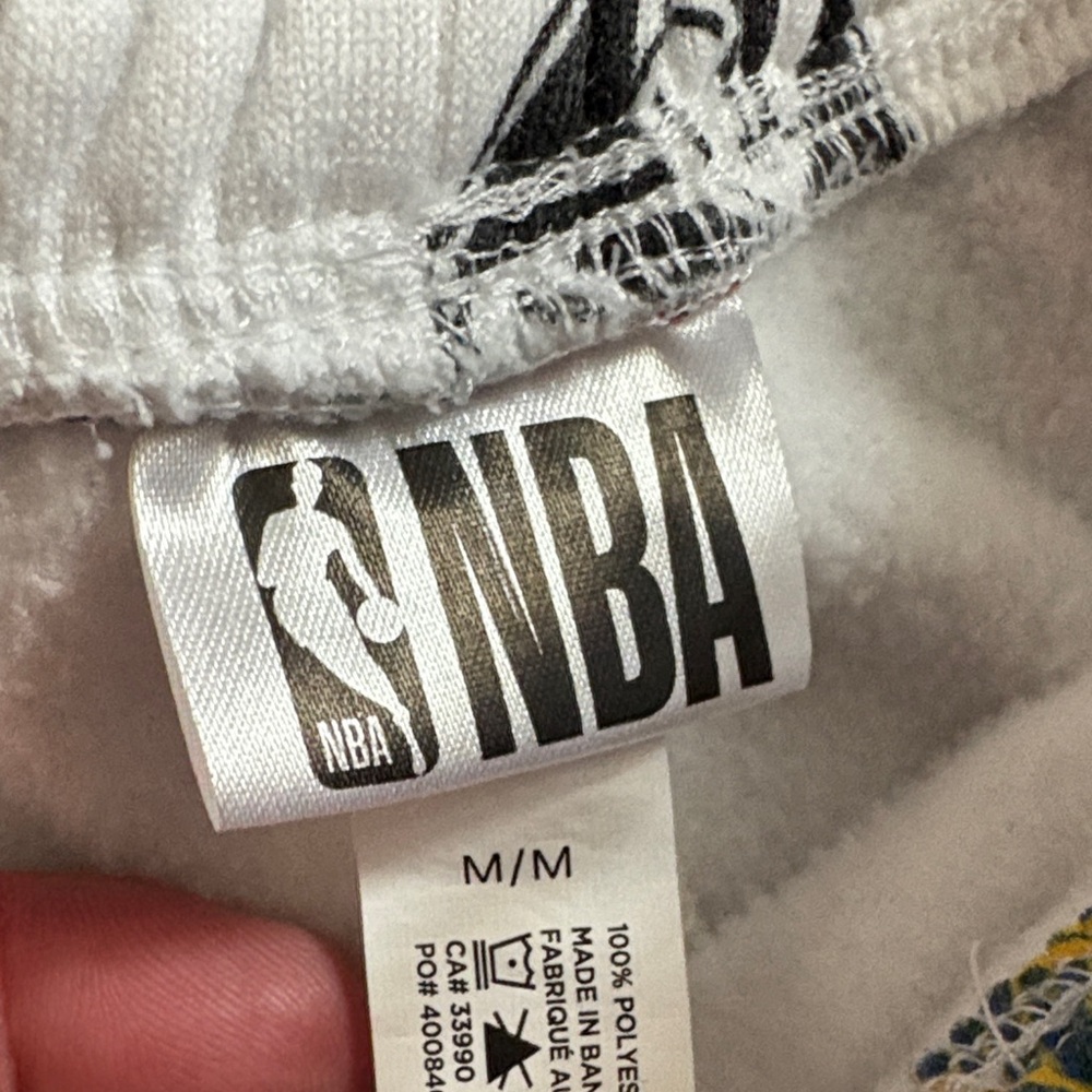 NBA White Multi-Team Logo Athletic Shorts - Picture 2 of 3